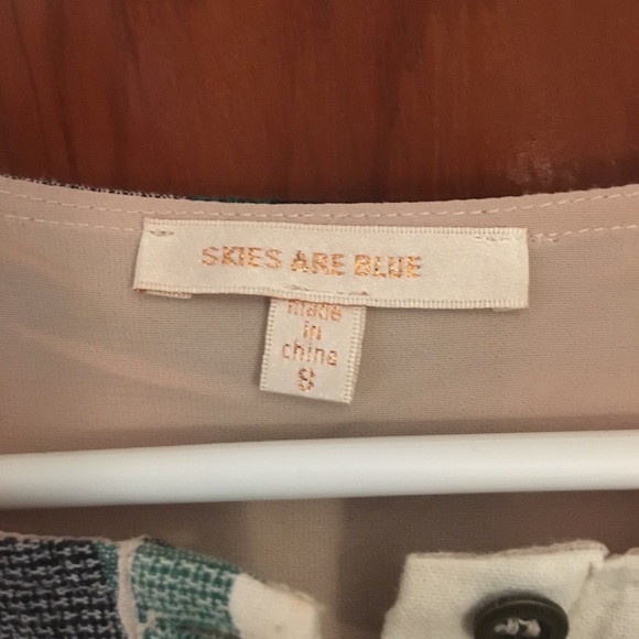 Blue, green, tan plaid dress - Picture 3 of 3